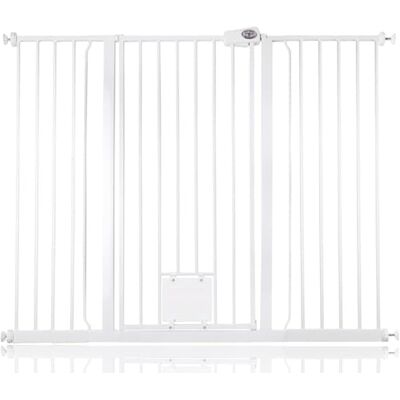 Bettacare Barrière pour Chien avec Trappe Verrouillable, Barrière de Sécurité Extra Haute pour Animaux, 133,2cm 140,8cm, Hauteur 104cm, Couleur Blanc - Publicité Bettacare Barrière pour Chien avec Trappe Verrouillable, Barrière de Sécurité Extra Haute pour Animaux, 133,2cm 140,8cm, Hauteur 104cm, Couleur Blanc - Publicité