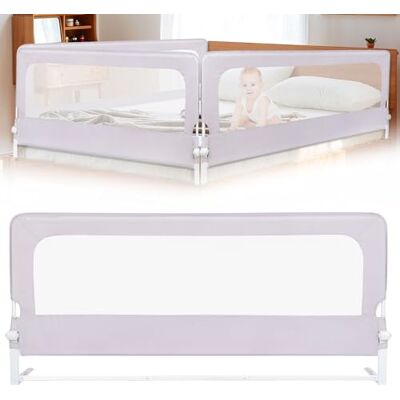 LANTUS Barrière de lit pour Les Tout-Petits, réglable en Hauteur, Cadre en métal Robuste Portable Bed Rail, Barrière de Sécurité, Cadre Métallique Anti-Chute, Gris-180 * 70 * 26cm - Publicité LANTUS Barrière de lit pour Les Tout-Petits, réglable en Hauteur, Cadre en métal Robuste Portable Bed Rail, Barrière de Sécurité, Cadre Métallique Anti-Chute, Gris-180 * 70 * 26cm - Publicité