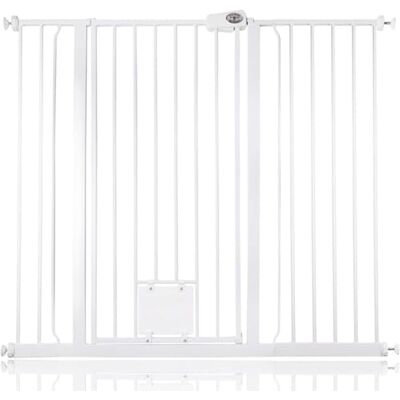 Bettacare Barrière pour Chien avec Trappe Verrouillable, Barrière de Sécurité Extra Haute pour Animaux, 120,3cm 127,9cm, Hauteur 104cm, Couleur Blanc - Publicité Bettacare Barrière pour Chien avec Trappe Verrouillable, Barrière de Sécurité Extra Haute pour Animaux, 120,3cm 127,9cm, Hauteur 104cm, Couleur Blanc - Publicité