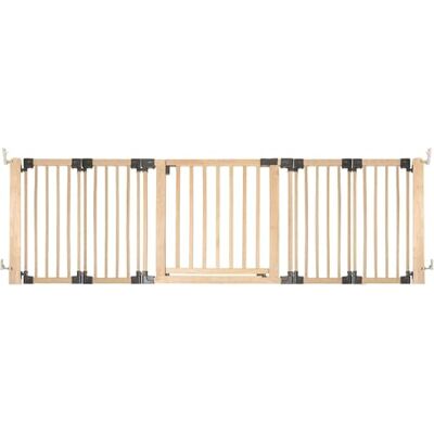 Safetots Séparateur de Pièce Multi-Panneau en Bois, Barrière Flexible avec Porte pour Bébé et Tout-Petit, Installation Facile, jusqu'à 256cm de Largeur x 76cm de Hauteur, Couleur Bois Naturel - Publicité Safetots Séparateur de Pièce Multi-Panneau en Bois, Barrière Flexible avec Porte pour Bébé et Tout-Petit, Installation Facile, jusqu'à 256cm de Largeur x 76cm de Hauteur, Couleur Bois Naturel - Publicité