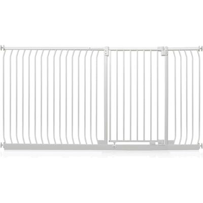 Safetots Barrière de Sécurité Extra Haute Elite, Barrière d'Escalier à Fixation par Pression, Barrière de Sécurité pour Bébé pour Portes, 198cm 207cm, Hauteur Extra Haute de 100cm, Couleur Blanc Mat - Publicité Safetots Barrière de Sécurité Extra Haute Elite, Barrière d'Escalier à Fixation par Pression, Barrière de Sécurité pour Bébé pour Portes, 198cm 207cm, Hauteur Extra Haute de 100cm, Couleur Blanc Mat - Publicité