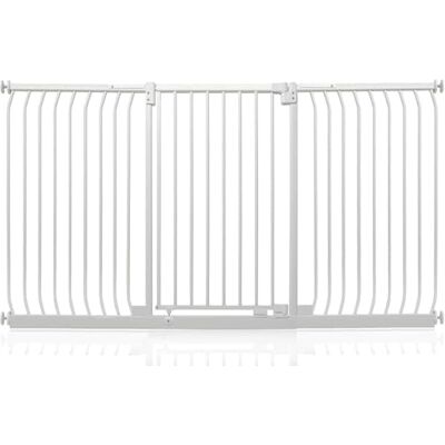 Safetots Barrière de Sécurité Extra Haute Elite, Barrière d'Escalier à Fixation par Pression, Barrière de Sécurité pour Bébé pour Portes, 197cm 206cm, Hauteur Extra Haute de 100cm, Couleur Blanc Mat - Publicité Safetots Barrière de Sécurité Extra Haute Elite, Barrière d'Escalier à Fixation par Pression, Barrière de Sécurité pour Bébé pour Portes, 197cm 206cm, Hauteur Extra Haute de 100cm, Couleur Blanc Mat - Publicité