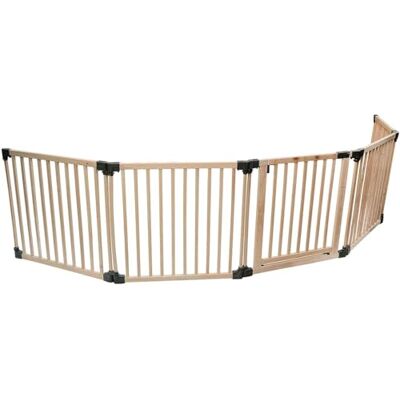 Safetots Barrière de Sécurité Multi-Panneau en Bois, Barrière Flexible avec Porte, Séparateur de Pièce pour Bébés et Tout-Petits, jusqu'à 416cm de Largeur x 76cm de Hauteur, Couleur Bois Naturel - Publicité Safetots Barrière de Sécurité Multi-Panneau en Bois, Barrière Flexible avec Porte, Séparateur de Pièce pour Bébés et Tout-Petits, jusqu'à 416cm de Largeur x 76cm de Hauteur, Couleur Bois Naturel - Publicité