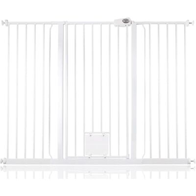 Bettacare Barrière pour Chien avec Trappe Verrouillable, Barrière de Sécurité Extra Haute pour Animaux, 139,8cm 147,4cm, Hauteur 104cm, Couleur Blanc - Publicité Bettacare Barrière pour Chien avec Trappe Verrouillable, Barrière de Sécurité Extra Haute pour Animaux, 139,8cm 147,4cm, Hauteur 104cm, Couleur Blanc - Publicité