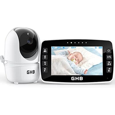 GHB Babyphone Caméra 4,3" 720p Rotation 350° Vidéo Capteur Température Caméra Bébé Surveillance, Écran LCD , Vision Nocturne - Publicité GHB Babyphone Caméra 4,3" 720p Rotation 350° Vidéo Capteur Température Caméra Bébé Surveillance, Écran LCD , Vision Nocturne - Publicité