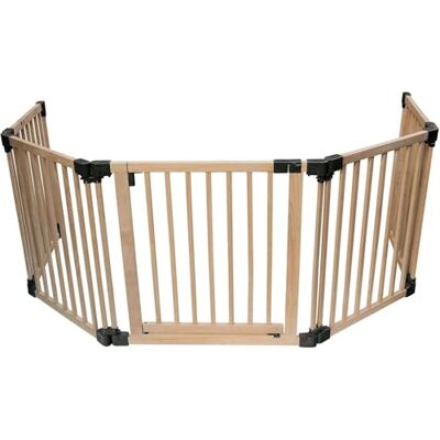 Safetots Barrière de Sécurité Multi-Panneau en Bois, Barrière Flexible avec Porte, Séparateur de Pièce pour Bébés et Tout-Petits, jusqu'à 336cm de Largeur x 76cm de Hauteur, Couleur Bois Naturel - Publicité Safetots Barrière de Sécurité Multi-Panneau en Bois, Barrière Flexible avec Porte, Séparateur de Pièce pour Bébés et Tout-Petits, jusqu'à 336cm de Largeur x 76cm de Hauteur, Couleur Bois Naturel - Publicité