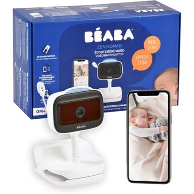 Béaba , Babyphone Vidéo sans Fil avec Écoute, Nomad, Vision Nocturne, Application Mobile, Veilleuse Colorée, Talkie-Walkie, Berceuses, Thermomètre, Contrôle d'humidité, Batterie 6h, Zen Nomad Blanc - Publicité Béaba , Babyphone Vidéo sans Fil avec Écoute, Nomad, Vision Nocturne, Application Mobile, Veilleuse Colorée, Talkie-Walkie, Berceuses, Thermomètre, Contrôle d'humidité, Batterie 6h, Zen Nomad Blanc - Publicité