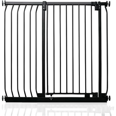 Safetots Barrière de Sécurité Extra Haute Elite, Barrière d'Escalier à Fixation par Pression, Barrière de Sécurité pour Bébé pour Portes, 98cm 107cm, Hauteur Extra Haute de 96.8cm, Couleur Noir Mat - Publicité Safetots Barrière de Sécurité Extra Haute Elite, Barrière d'Escalier à Fixation par Pression, Barrière de Sécurité pour Bébé pour Portes, 98cm 107cm, Hauteur Extra Haute de 96.8cm, Couleur Noir Mat - Publicité