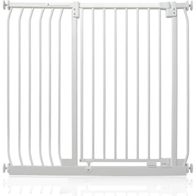 Safetots Barrière de Sécurité Extra Haute Elite, Barrière d'Escalier à Fixation par Pression, Barrière de Sécurité pour Bébé pour Portes, 107cm 116cm, Hauteur Extra Haute de 100cm, Couleur Blanc Mat - Publicité Safetots Barrière de Sécurité Extra Haute Elite, Barrière d'Escalier à Fixation par Pression, Barrière de Sécurité pour Bébé pour Portes, 107cm 116cm, Hauteur Extra Haute de 100cm, Couleur Blanc Mat - Publicité