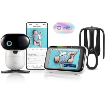 PIP1710 Connect – Babyphone Wi-FI avec Caméra HD Motorisée et Écran Tactile 5" Détection et Traduction des Pleurs par IA, App Motorola Bébé, Vision Nocturne - Publicité PIP1710 Connect – Babyphone Wi-FI avec Caméra HD Motorisée et Écran Tactile 5" Détection et Traduction des Pleurs par IA, App Motorola Bébé, Vision Nocturne - Publicité