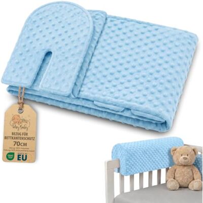 Totsy Baby Housse pour Protection de Bord de lit pour d'enfant 70 cm Protection pour Cadre de lit Contre Les Chutes Sommier tapissier Barrière Protection Oeko-Tex Bleu - Publicité Totsy Baby Housse pour Protection de Bord de lit pour d'enfant 70 cm Protection pour Cadre de lit Contre Les Chutes Sommier tapissier Barrière Protection Oeko-Tex Bleu - Publicité