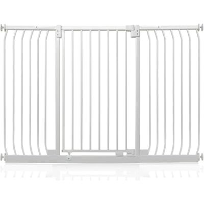 Safetots Barrière de Sécurité Extra Haute Elite, Barrière d'Escalier à Fixation par Pression, Barrière de Sécurité pour Bébé pour Portes, 152cm 161cm, Hauteur Extra Haute de 100cm, Couleur Blanc Mat - Publicité Safetots Barrière de Sécurité Extra Haute Elite, Barrière d'Escalier à Fixation par Pression, Barrière de Sécurité pour Bébé pour Portes, 152cm 161cm, Hauteur Extra Haute de 100cm, Couleur Blanc Mat - Publicité