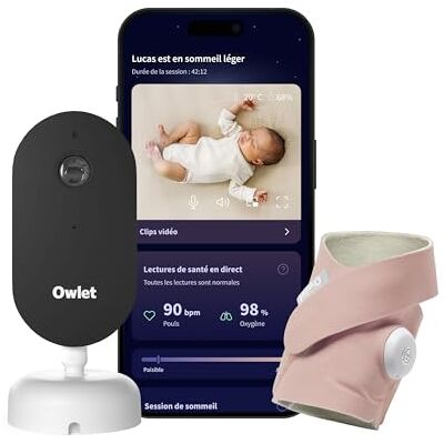Owlet Dream Duo™ 3 Dream Sock Dusty Rose + Dream Sight Système intelligent de surveillance de la santé de bébé - Publicité Owlet Dream Duo™ 3 Dream Sock Dusty Rose + Dream Sight Système intelligent de surveillance de la santé de bébé - Publicité