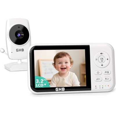 GHB Babyphone Caméra 3,2" 2100 mAh LCD sans WiFi VOX Audio Bidirectionnel - Publicité GHB Babyphone Caméra 3,2" 2100 mAh LCD sans WiFi VOX Audio Bidirectionnel - Publicité