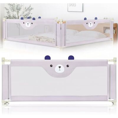 LANTUS Barrière de lit pour Les Tout-Petits, réglable en Hauteur, Cadre en métal Robuste Barrière de Lit Bébé Barrière de Sécurité, Cadre Métallique Anti-Chute, -200 * 100 * 26cm Petit Ours - Publicité LANTUS Barrière de lit pour Les Tout-Petits, réglable en Hauteur, Cadre en métal Robuste Barrière de Lit Bébé Barrière de Sécurité, Cadre Métallique Anti-Chute, -200 * 100 * 26cm Petit Ours - Publicité