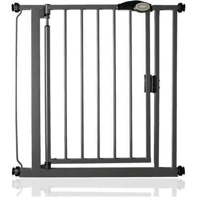 Bettacare Barrière de Sécurité à Fermeture Automatique, Barrière de Sécurité à Pression pour Bébé, Sécurité pour Portes et Couloirs, 75cm 82cm, Couleur Gris Ardoise - Publicité Bettacare Barrière de Sécurité à Fermeture Automatique, Barrière de Sécurité à Pression pour Bébé, Sécurité pour Portes et Couloirs, 75cm 82cm, Couleur Gris Ardoise - Publicité