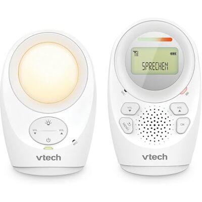 VTech DM1211 Babyphone Audio Numérique – avec Technologie DECT, Fonction Interphone, Affichage de Volume LCD, Capteur de Température, Veilleuse et Bien Plus – Unité Parentale et Unité Bébé - Publicité VTech DM1211 Babyphone Audio Numérique – avec Technologie DECT, Fonction Interphone, Affichage de Volume LCD, Capteur de Température, Veilleuse et Bien Plus – Unité Parentale et Unité Bébé - Publicité
