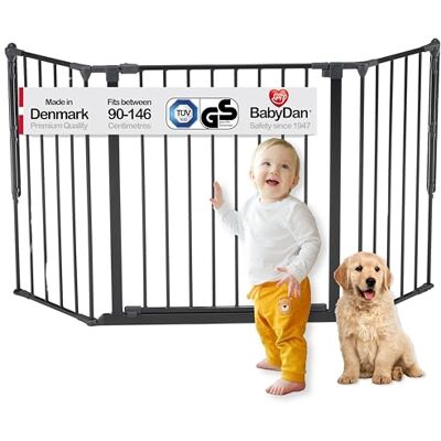BabyDan Skagen M, 90-146 cm, Barrière de Sécurité/Escalier/Séparation de Pièce, Noire, Fabriquée au Danemark Pour Bébés, Animaux et Chiens - Publicité BabyDan Skagen M, 90-146 cm, Barrière de Sécurité/Escalier/Séparation de Pièce, Noire, Fabriquée au Danemark Pour Bébés, Animaux et Chiens - Publicité