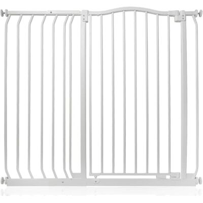 Safetots Barrière de Sécurité Supérieure Extra Haute avec Design Courbé, Barrière à Pression pour Escaliers, 107cm 116cm, Hauteur Extra Haute de 100cm, Couleur Blanc Mat - Publicité Safetots Barrière de Sécurité Supérieure Extra Haute avec Design Courbé, Barrière à Pression pour Escaliers, 107cm 116cm, Hauteur Extra Haute de 100cm, Couleur Blanc Mat - Publicité