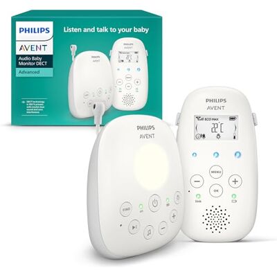 AVENT Philips DECT Écoute-bébé Audio avec veilleuse et berceuses, Conversation bidirectionnelle, portée de 330m, autonomie de 18h, Connexion sécurisée, capteur de température, Son Clair, SCD713/26 - Publicité AVENT Philips DECT Écoute-bébé Audio avec veilleuse et berceuses, Conversation bidirectionnelle, portée de 330m, autonomie de 18h, Connexion sécurisée, capteur de température, Son Clair, SCD713/26 - Publicité