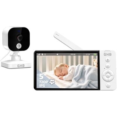 GHB Babyphone Camera 5" 720P IPS Écran Détection Mouvement sans WiFi - Publicité GHB Babyphone Camera 5" 720P IPS Écran Détection Mouvement sans WiFi - Publicité
