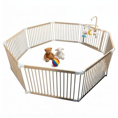Relaxdays Parc pour bébé , Parc Flexible avec Porte, 8 Panneaux H x L : 61 x 84,5 cm, Aire de Jeu sécurisée, Bois de pin. Publicité Relaxdays Parc pour bébé , Parc Flexible avec Porte, 8 Panneaux H x L : 61 x 84,5 cm, Aire de Jeu sécurisée, Bois de pin. Publicité