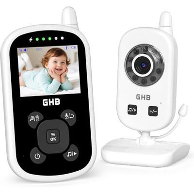 GHB Babyphone Camera Bebe Surveillance 2.4" LCD Baby Phone avec Caméra ECO Mode sans WiFi Zoom 2X Capteur de Température Communication Bidirectionnelle Vision Nocturne - Publicité GHB Babyphone Camera Bebe Surveillance 2.4" LCD Baby Phone avec Caméra ECO Mode sans WiFi Zoom 2X Capteur de Température Communication Bidirectionnelle Vision Nocturne - Publicité