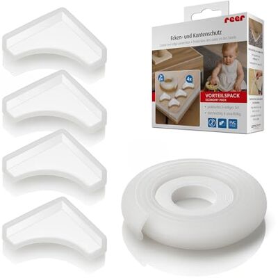 reer Pack avantageux de Protection des Coins et des Bords Kit Complet pour la sécurité des Enfants Protection des Coins et des Bords pour Meubles Montage adhésif Facile, Flexible à découper - Publicité reer Pack avantageux de Protection des Coins et des Bords Kit Complet pour la sécurité des Enfants Protection des Coins et des Bords pour Meubles Montage adhésif Facile, Flexible à découper - Publicité