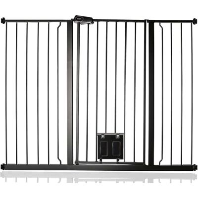Bettacare Barrière pour Chien avec Trappe Verrouillable, Barrière de Sécurité Extra Haute pour Animaux, 126,7cm 134,3cm, Hauteur 104cm, Couleur Noir - Publicité Bettacare Barrière pour Chien avec Trappe Verrouillable, Barrière de Sécurité Extra Haute pour Animaux, 126,7cm 134,3cm, Hauteur 104cm, Couleur Noir - Publicité