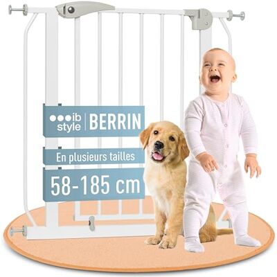 IB-Style IB STYLE Barrière de Sécurité Berrin 58-185 Barrière d'escalier, sans Perçage, Fixation par Pression, pour Enfants 6 a 24 Mois, Blanc Gris, 85-95 cm - Publicité IB-Style IB STYLE Barrière de Sécurité Berrin 58-185 Barrière d'escalier, sans Perçage, Fixation par Pression, pour Enfants 6 a 24 Mois, Blanc Gris, 85-95 cm - Publicité