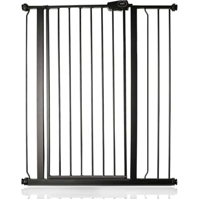 Safetots Barrière de Sécurité Métal Extra Haute à Fixation par Pression, Barrière d'Escalier pour Bébé, 87,9cm 95,5cm, Hauteur de 104cm, Couleur Noir Mat - Publicité Safetots Barrière de Sécurité Métal Extra Haute à Fixation par Pression, Barrière d'Escalier pour Bébé, 87,9cm 95,5cm, Hauteur de 104cm, Couleur Noir Mat - Publicité
