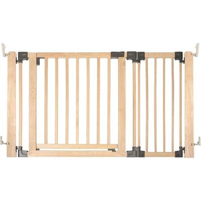Safetots Séparateur de Pièce Multi-Panneau en Bois, Barrière Flexible avec Porte pour Bébé et Tout-Petit, Installation Facile, jusqu'à 136cm de Largeur x 76cm de Hauteur, Couleur Bois Naturel - Publicité Safetots Séparateur de Pièce Multi-Panneau en Bois, Barrière Flexible avec Porte pour Bébé et Tout-Petit, Installation Facile, jusqu'à 136cm de Largeur x 76cm de Hauteur, Couleur Bois Naturel - Publicité