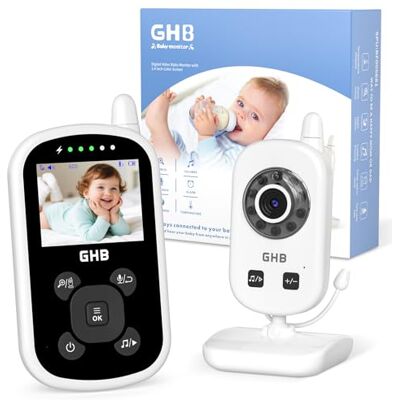 GHB Babyphone Caméra 2,4" LCD ECO Mode 2,4 GHz Capteur Température Caméra Bébé Surveillance, Vidéo, Vision Nocturne, Communication Bidirectionnelle - Publicité GHB Babyphone Caméra 2,4" LCD ECO Mode 2,4 GHz Capteur Température Caméra Bébé Surveillance, Vidéo, Vision Nocturne, Communication Bidirectionnelle - Publicité
