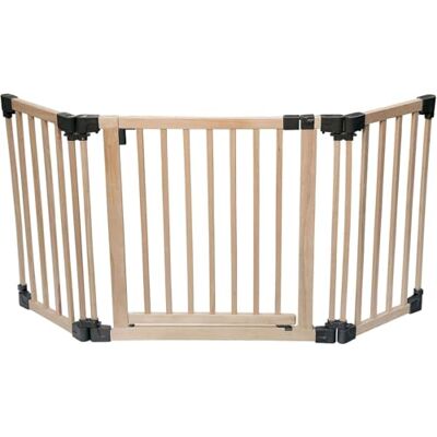 Safetots Barrière de Sécurité Multi-Panneau en Bois, Barrière Flexible avec Porte, Séparateur de Pièce pour Bébés et Tout-Petits, jusqu'à 176cm de Largeur x 76cm de Hauteur, Couleur Bois Naturel - Publicité Safetots Barrière de Sécurité Multi-Panneau en Bois, Barrière Flexible avec Porte, Séparateur de Pièce pour Bébés et Tout-Petits, jusqu'à 176cm de Largeur x 76cm de Hauteur, Couleur Bois Naturel - Publicité