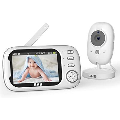 GHB Babyphone Camera 3,5" Détection Mouvement sans WiFi 8 Berceuses Baby Phone avec Camera Bebe Surveillance, 2,4 GHz, VOX Mode, Vision Nocturne, Capteur Température - Publicité GHB Babyphone Camera 3,5" Détection Mouvement sans WiFi 8 Berceuses Baby Phone avec Camera Bebe Surveillance, 2,4 GHz, VOX Mode, Vision Nocturne, Capteur Température - Publicité