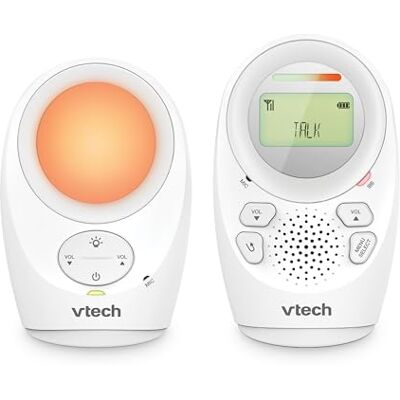 VTech DM1211 Moniteur Audio pour bébé, Longue portée, Moniteur bébé avec Conversation bidirectionnelle, Affichage du Niveau de Bruit, capteur de température, Sons apaisants, Clip Ceinture pour unité - Publicité VTech DM1211 Moniteur Audio pour bébé, Longue portée, Moniteur bébé avec Conversation bidirectionnelle, Affichage du Niveau de Bruit, capteur de température, Sons apaisants, Clip Ceinture pour unité - Publicité