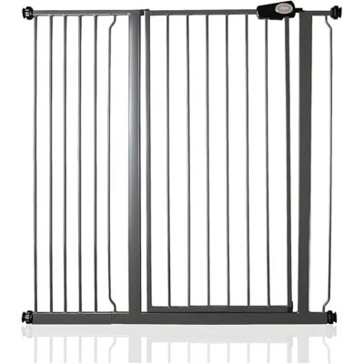 Safetots Barrière de Sécurité Métal Extra Haute à Fixation par Pression, Barrière d'Escalier pour Bébé, 107,4cm 115cm, Hauteur de 104cm, Couleur Gris Ardoise - Publicité Safetots Barrière de Sécurité Métal Extra Haute à Fixation par Pression, Barrière d'Escalier pour Bébé, 107,4cm 115cm, Hauteur de 104cm, Couleur Gris Ardoise - Publicité