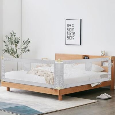 LANTUS Barrière de lit pour Les Tout-Petits, réglable en Hauteur, Cadre en métal Robuste Barrière de Lit Bébé Portable Bed Rail, Cadre Métallique Anti-Chute, Gris foncé-1,5 m - Publicité LANTUS Barrière de lit pour Les Tout-Petits, réglable en Hauteur, Cadre en métal Robuste Barrière de Lit Bébé Portable Bed Rail, Cadre Métallique Anti-Chute, Gris foncé-1,5 m - Publicité