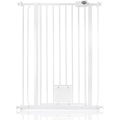 Bettacare Barrière pour Chien avec Trappe Verrouillable, Barrière de Sécurité Extra Haute pour Animaux, 81,4cm 89cm, Hauteur 104cm, Couleur Blanc - Publicité Bettacare Barrière pour Chien avec Trappe Verrouillable, Barrière de Sécurité Extra Haute pour Animaux, 81,4cm 89cm, Hauteur 104cm, Couleur Blanc - Publicité