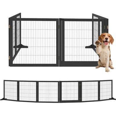 PawHut Barrière de sécurité Chien Pliable à 6 Panneaux, autoportante avec Pieds de Support Amovibles, barrière Chien intérieur en Bois de pin, pour escalier, Porte, couloirs, 432 x 36 x 70 cm, Noir - Publicité PawHut Barrière de sécurité Chien Pliable à 6 Panneaux, autoportante avec Pieds de Support Amovibles, barrière Chien intérieur en Bois de pin, pour escalier, Porte, couloirs, 432 x 36 x 70 cm, Noir - Publicité