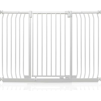 Safetots Barrière de Sécurité Extra Haute Elite, Barrière d'Escalier à Fixation par Pression, Barrière de Sécurité pour Bébé pour Portes, 143cm 152cm, Hauteur Extra Haute de 100cm, Couleur Blanc Mat - Publicité Safetots Barrière de Sécurité Extra Haute Elite, Barrière d'Escalier à Fixation par Pression, Barrière de Sécurité pour Bébé pour Portes, 143cm 152cm, Hauteur Extra Haute de 100cm, Couleur Blanc Mat - Publicité