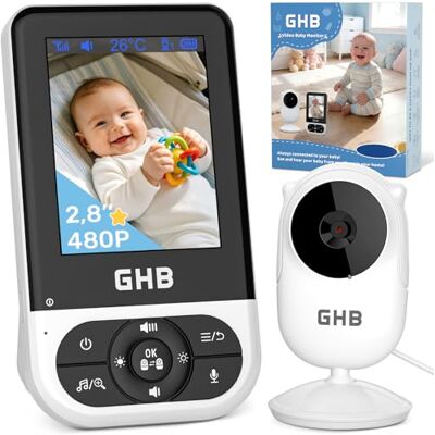 GHB Babyphone Camera Bebe Surveillance sans WiFi VOX Vision Nocturne Noir - Publicité GHB Babyphone Camera Bebe Surveillance sans WiFi VOX Vision Nocturne Noir - Publicité