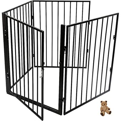 LANTUS Parc/Enclos pour Animaux en Métal, Barrière de Protection pour cheminée de bébé pour Enfantsavec Porte en métal pour clôture d'enfants et d'animaux (240 * 2,5 * 75 cm (4 pièces)) - Publicité LANTUS Parc/Enclos pour Animaux en Métal, Barrière de Protection pour cheminée de bébé pour Enfantsavec Porte en métal pour clôture d'enfants et d'animaux (240 * 2,5 * 75 cm (4 pièces)) - Publicité