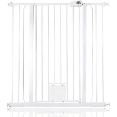 Bettacare Barrière pour Chien avec Trappe Verrouillable, Barrière de Sécurité Extra Haute pour Animaux, 100,8cm 108,4cm, Hauteur 104cm, Couleur Blanc - Publicité Bettacare Barrière pour Chien avec Trappe Verrouillable, Barrière de Sécurité Extra Haute pour Animaux, 100,8cm 108,4cm, Hauteur 104cm, Couleur Blanc - Publicité