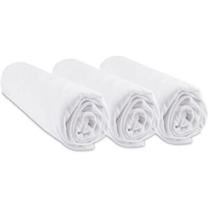 Ensemble de 3 Draps en Viscose de Bambou - 60x120cm - Blanc - Publicité Ensemble de 3 Draps en Viscose de Bambou - 60x120cm - Blanc - Publicité