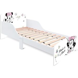 ARDITEX Lit Enfant en Bois Disney Minnie Mouse 77x143x60cm Couleur Blanc Convient aux Matelas Standards 70x140cm Montage Facile - Publicité ARDITEX Lit Enfant en Bois Disney Minnie Mouse 77x143x60cm Couleur Blanc Convient aux Matelas Standards 70x140cm Montage Facile - Publicité