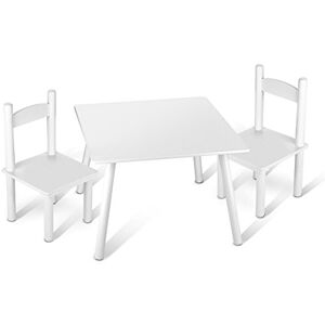 LEOMARK - Table Chaises - Blanc - Bois - Kids Table Chair Set - Publicité LEOMARK - Table Chaises - Blanc - Bois - Kids Table Chair Set - Publicité