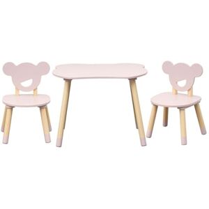 Rebecca Mobili Table et 2 Chaises pour Enfants, Ensemble Table avec Chaises, Rose Marron, MDF Pin, pour Chambre Enfant, Style Scandinave Dimensions : 44 x 60 x 56 cm / 47 x 30 x 28 cm Art. RE7138 - Publicité Rebecca Mobili Table et 2 Chaises pour Enfants, Ensemble Table avec Chaises, Rose Marron, MDF Pin, pour Chambre Enfant, Style Scandinave Dimensions : 44 x 60 x 56 cm / 47 x 30 x 28 cm Art. RE7138 - Publicité