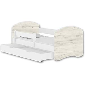 ACMA Lit Enfant Junior TIROIR Matelas sommier Gratuite Blanc Meubles pour Enfants II (160x80 cm + Tiroir, Blanc Chêne Blanc) - Publicité ACMA Lit Enfant Junior TIROIR Matelas sommier Gratuite Blanc Meubles pour Enfants II (160x80 cm + Tiroir, Blanc Chêne Blanc) - Publicité
