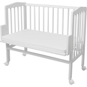 waldin baby collection WALDIN Lit cododo pour berceau hauteur réglable bois naturel ou blanc laqué,blanc laqué,Surface de couchage extra large : L 90 x l 55 - Publicité